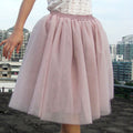 Lovely 7 Layers Pleated Flared Veil Skirt - Oh Yours Fashion - 7