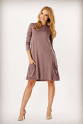 Fashion Pure Color Scoop Loose Pockets Short Dress - Oh Yours Fashion - 9