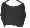 Scoop Casual Short Sleeve Pocket Short Midriff-baring T-shirt - OhYoursFashion - 4