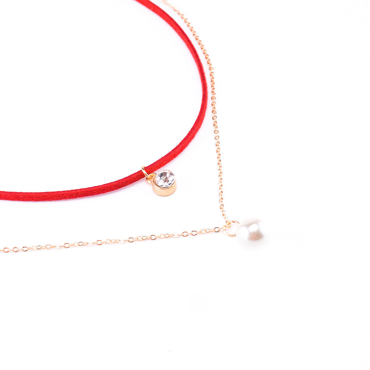 Colorful Lint Pearl Multilayer Necklace - Oh Yours Fashion - 4