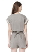 V-neck Short Sleeves Crop Top Drawstring Shorts Activewear Set - Oh Yours Fashion - 5