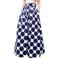 Polka Dot Print High Waist Pockets Long Skirt - Oh Yours Fashion - 4