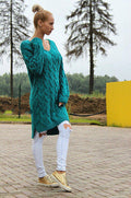 Fashion Dip Hem Braid Knitting Long Sweater - Oh Yours Fashion - 7