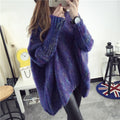 Bat Sleeve Cloak Loose Knitting Sweater - Oh Yours Fashion - 1