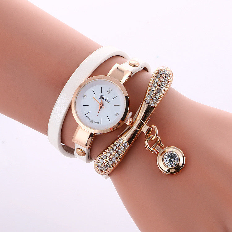 Round Crystal Pendant Fashion Watch - Oh Yours Fashion - 1
