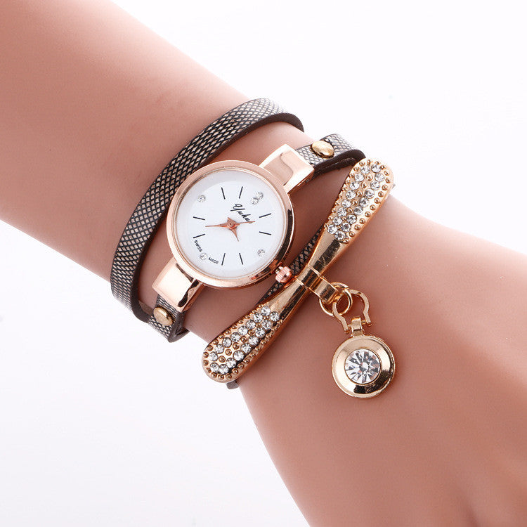 Round Crystal Pendant Fashion Watch - Oh Yours Fashion - 7