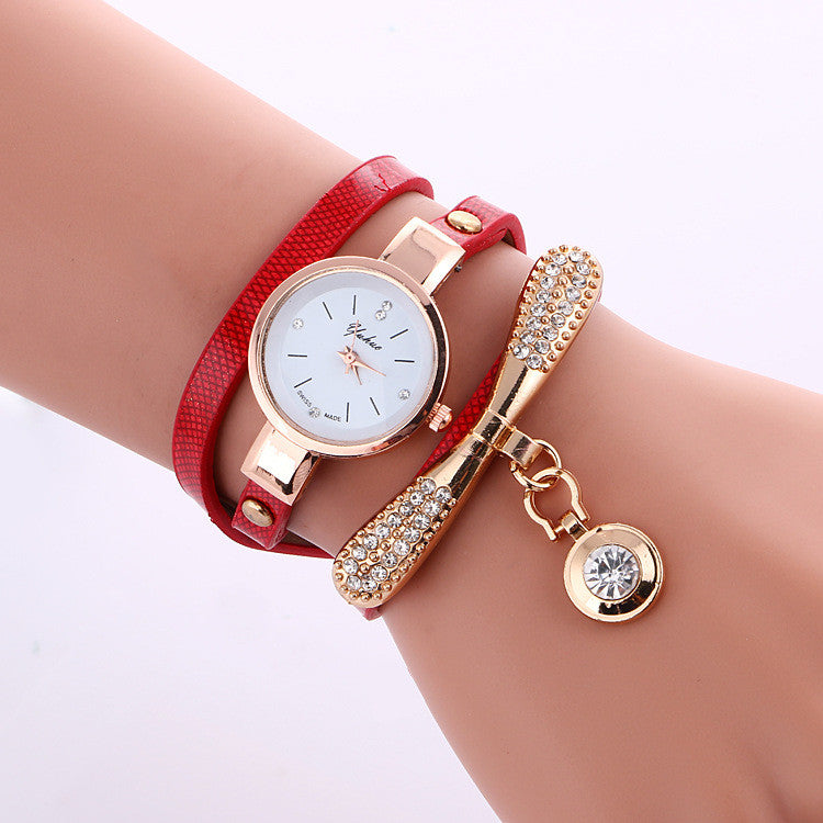 Round Crystal Pendant Fashion Watch - Oh Yours Fashion - 2