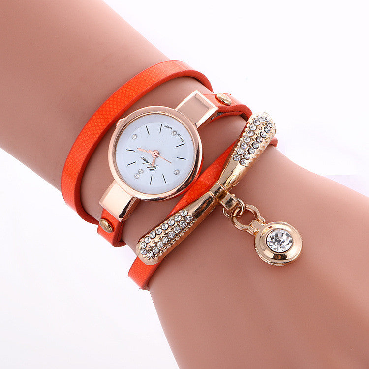 Round Crystal Pendant Fashion Watch - Oh Yours Fashion - 5