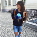 Cute Furry Ball Icecream Print Long Sleeve Sweatshirt - Oh Yours Fashion - 6
