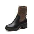 British Brush Color Leather Wool Martin Boots