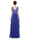 Beautiful Chiffon Stitching Lace Sleeveless Party Long Dress - Oh Yours Fashion - 10