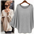 Fashion Batwing Sleeve Scoop Loose Candy Color Sweater - Oh Yours Fashion - 6