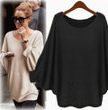 Fashion Batwing Sleeve Scoop Loose Candy Color Sweater - Oh Yours Fashion - 8