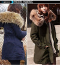 Wool Hooded Long Sleeves Thick Slim Cotton Coat - Oh Yours Fashion - 4