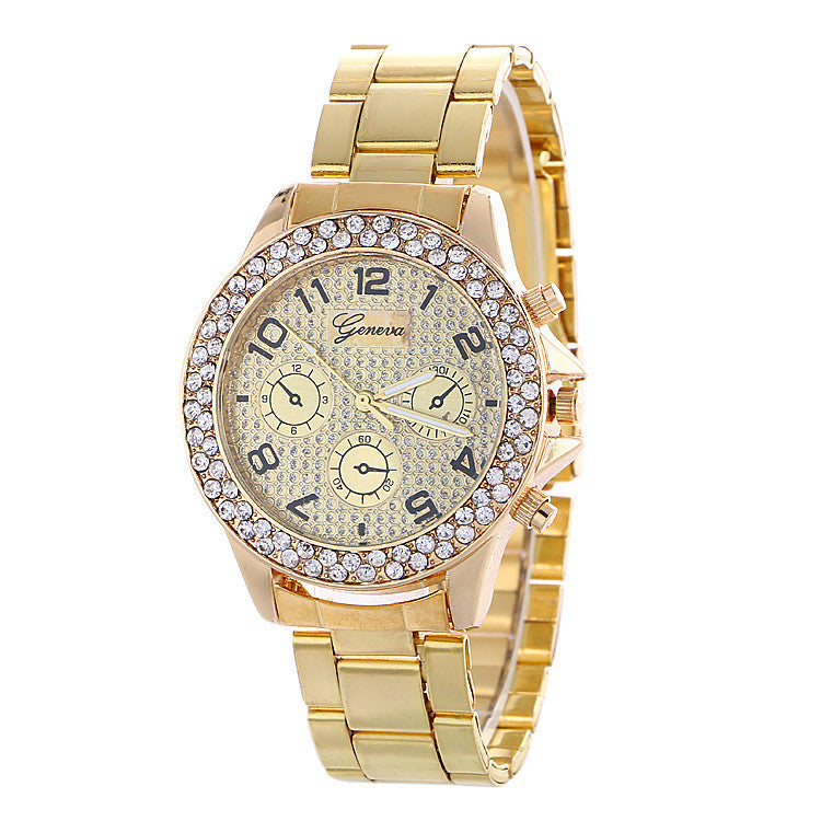 Fashion Alloy Strap Crystal Frosted Watch - Oh Yours Fashion - 1