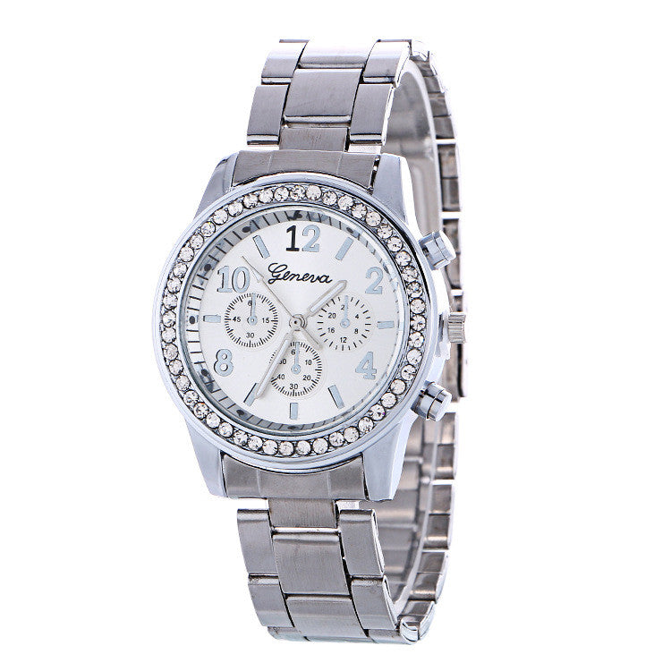 Fashion Alloy Strap Crystal Watch - Oh Yours Fashion - 1