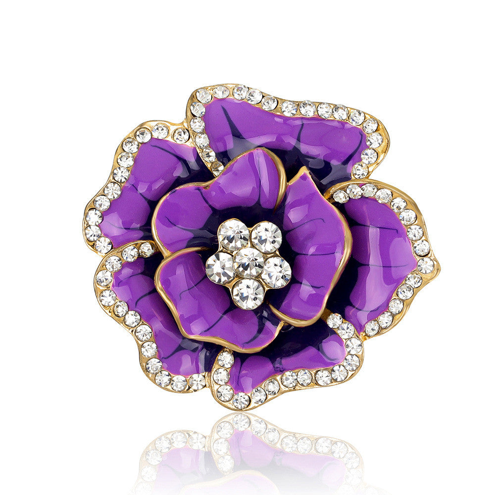 Beautiful Crystal Rose Flower Brooch - Oh Yours Fashion - 7