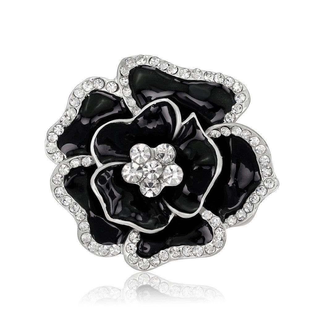 Beautiful Crystal Rose Flower Brooch - Oh Yours Fashion - 4