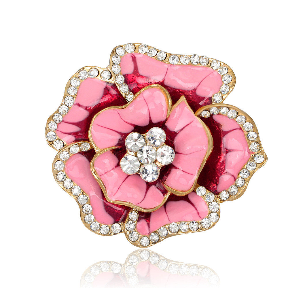 Beautiful Crystal Rose Flower Brooch - Oh Yours Fashion - 6