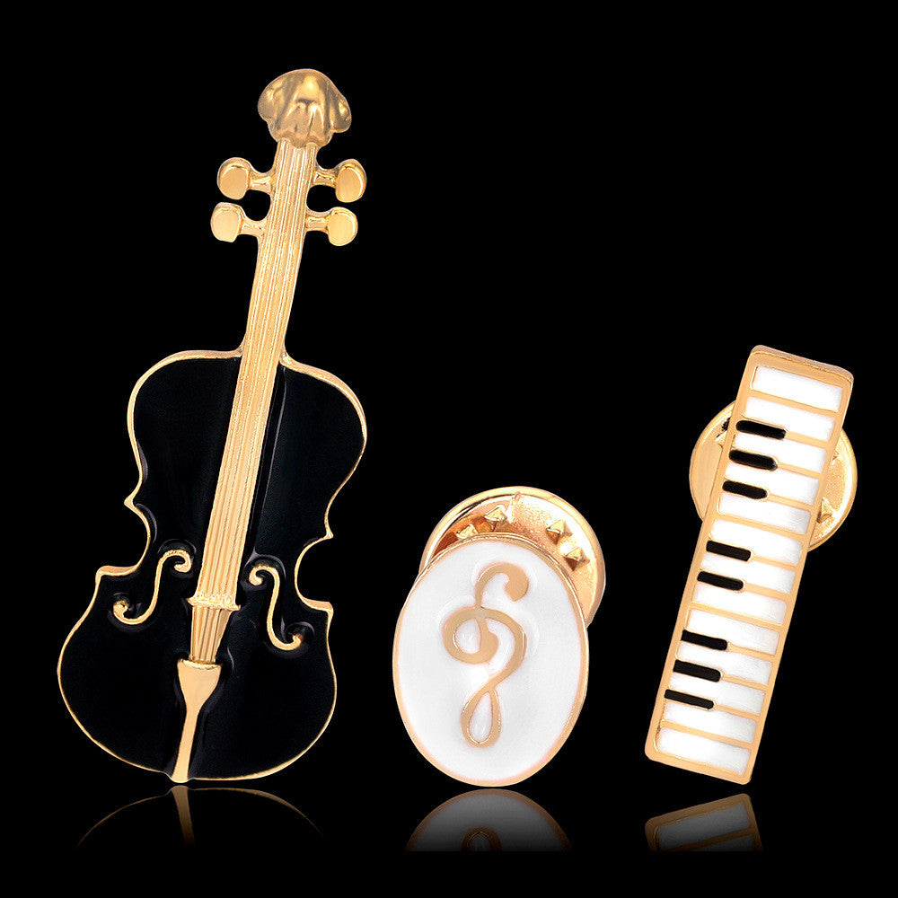 ViolinMusic Keyboard Instrument Combination Brooch - Oh Yours Fashion - 1