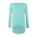 Sexy Scoop Long Sleeve Irregular Hemline Pure Color Blouse - Oh Yours Fashion - 6