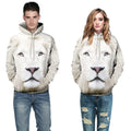 White Lion 3D Digital Printing Couple Hoodie - Oh Yours Fashion - 1