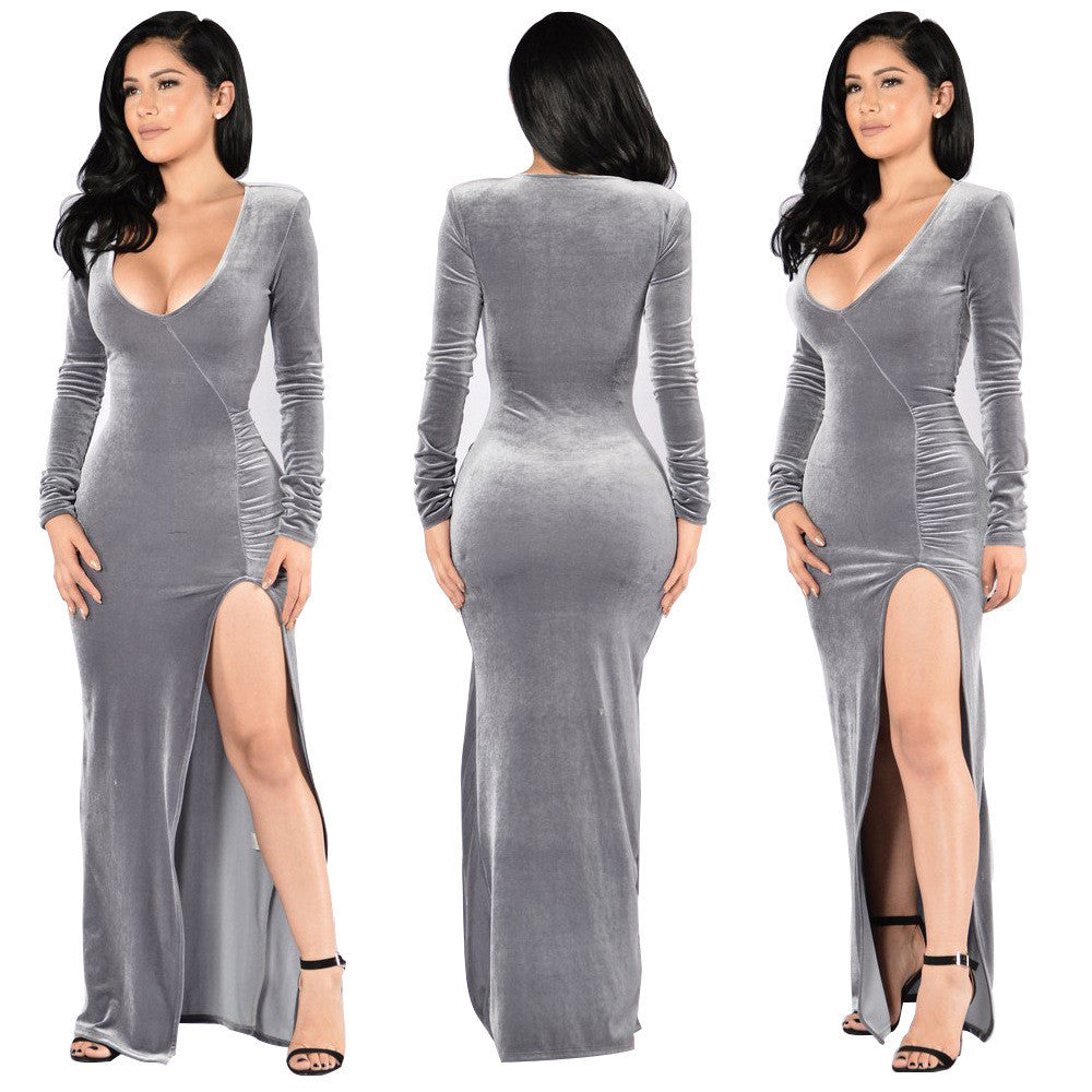 Sexy Christmas Long Evening Party Dress - Oh Yours Fashion - 2