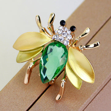 Cute Crystal Little Bee Brooch - Oh Yours Fashion - 1