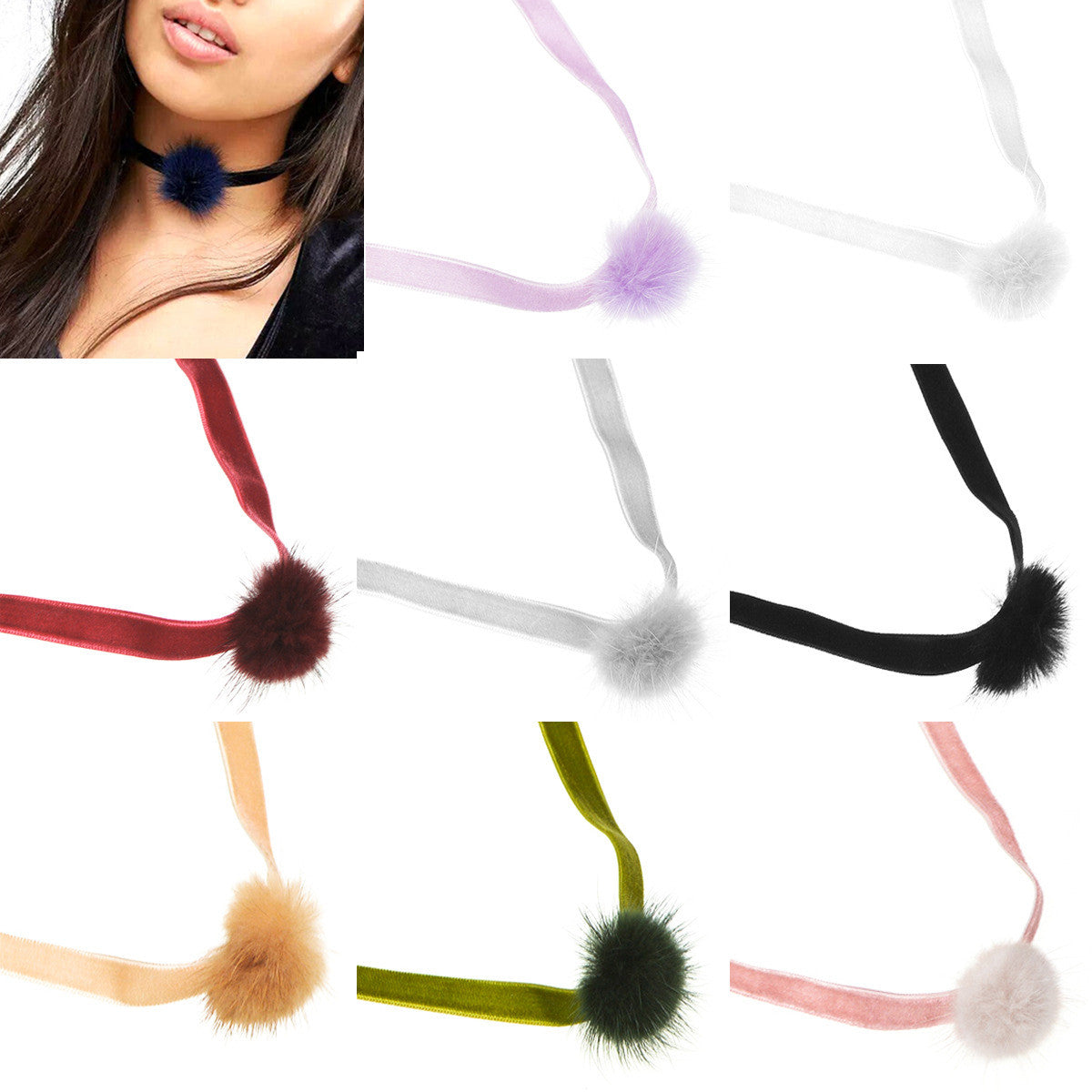 Sweet Furry Ball Lint Women's Necklace - Oh Yours Fashion - 3