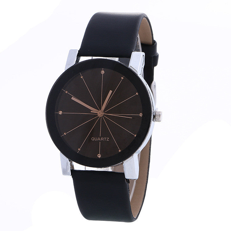 Simple Fashion Crystal Leather Watch - Oh Yours Fashion - 1