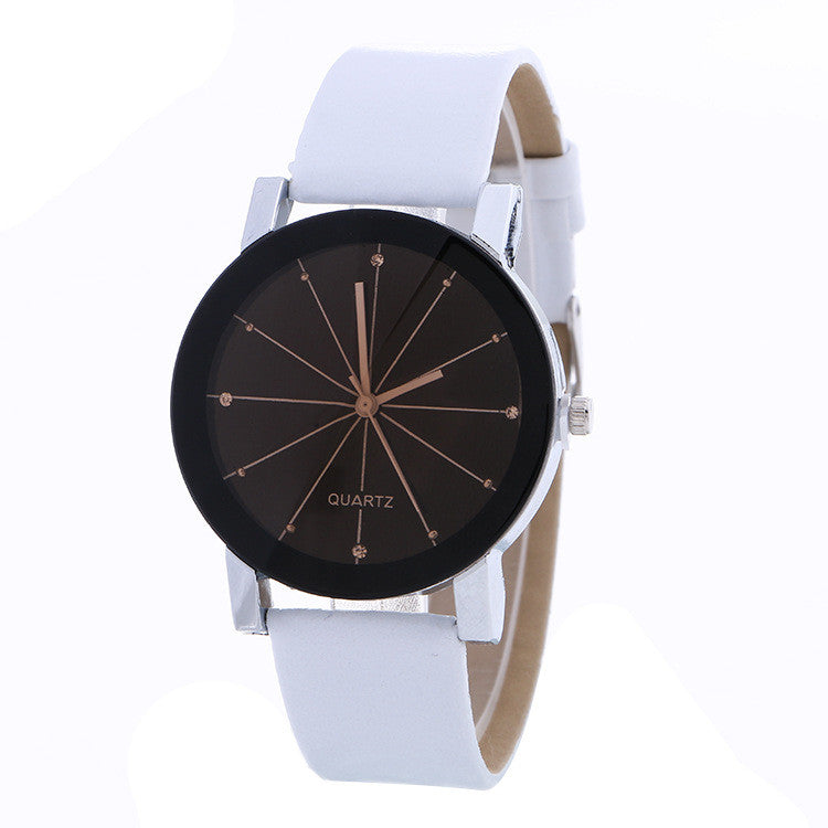 Simple Fashion Crystal Leather Watch - Oh Yours Fashion - 4