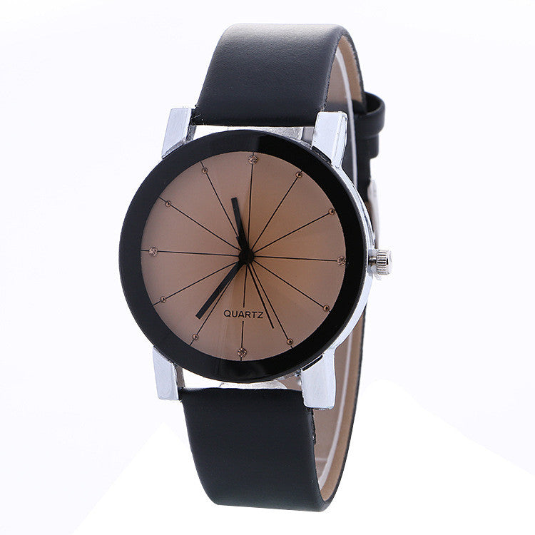 Simple Fashion Crystal Leather Watch - Oh Yours Fashion - 1