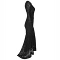 Sexy Black Lace Patchwork Bodycon Long Mermaid Dress - Oh Yours Fashion - 7