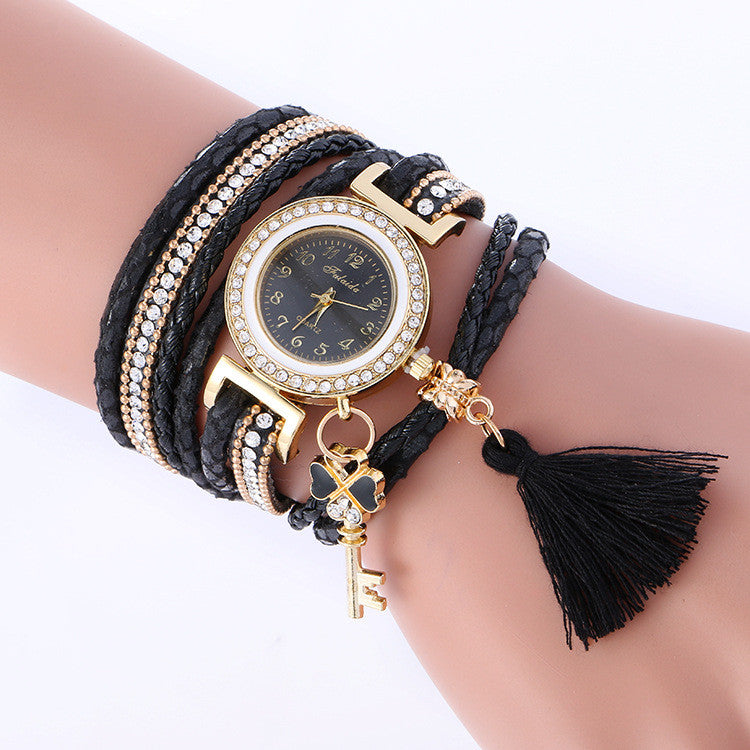 Key Tassel Multilayer Woven Watch - Oh Yours Fashion - 4