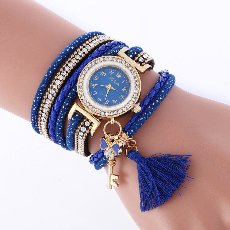 Key Tassel Multilayer Woven Watch - Oh Yours Fashion - 3