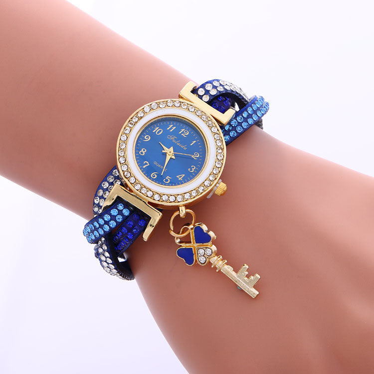 Colorful Crystal Twist Strap Key Watch - Oh Yours Fashion - 4