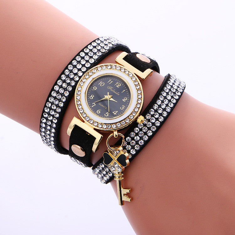 Crystal Strap Key Pendant Watch - Oh Yours Fashion - 5