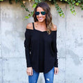 Pure Color V-neck Loose Irregular Blouse - Oh Yours Fashion - 1