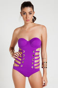 Sexy Strapless Hollow Out Bandage One Piece Swimwear - Oh Yours Fashion - 5