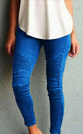 Pure Color Elastic Skinny Drape Long Pants - Oh Yours Fashion - 5