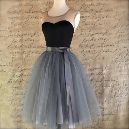 Fashion Multi-layer Pure Color A-line Tulle Skirt - Oh Yours Fashion - 2
