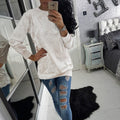 Fashion Velvet Scoop Leisure Loose Style T-shirts - Oh Yours Fashion - 7