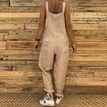 Wide Leg Pockets Loose Overall Jumpsuit