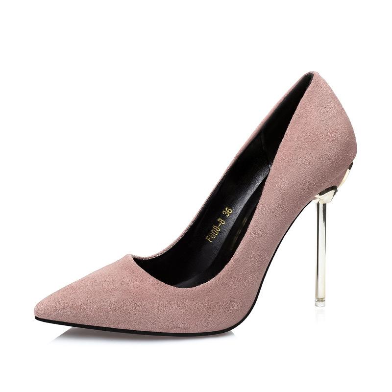 Candy Color Pointed Toe Low Cut Stiletto High Heels