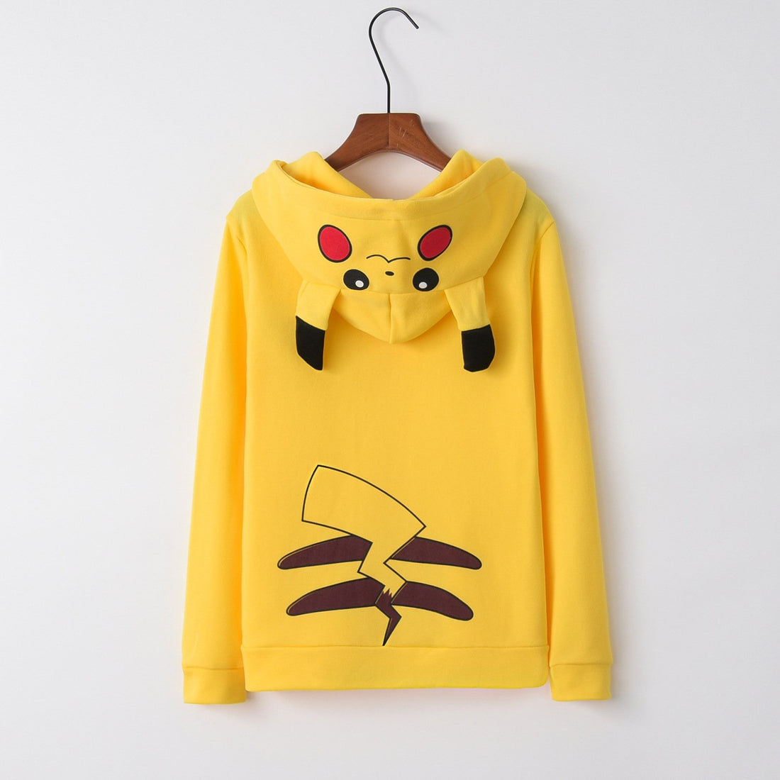 Cartoon Pikachu Loose Cardigan Hooded Long Sleeve Sweater