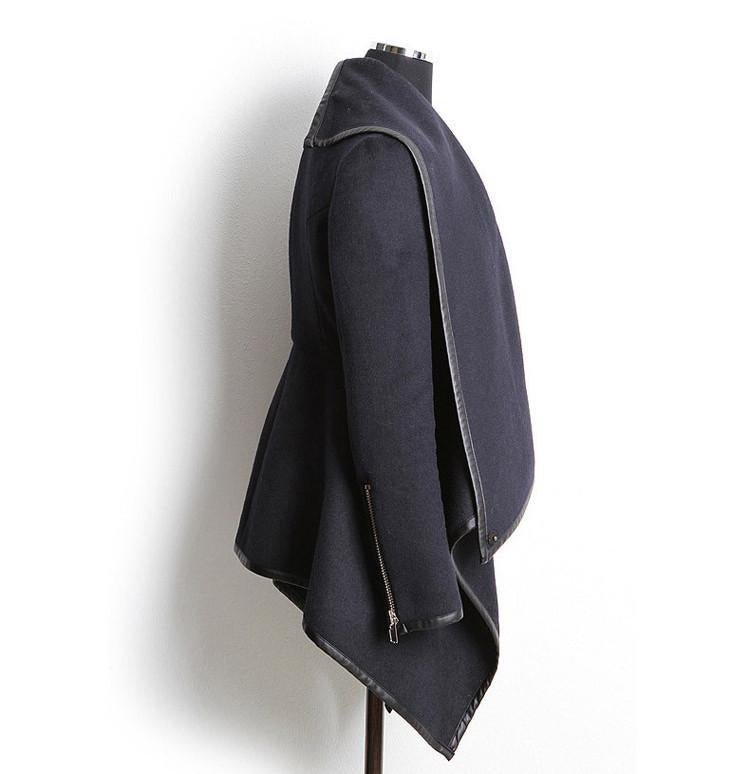 Long Irregular Thickening Woolen Overcoat - OhYoursFashion - 13