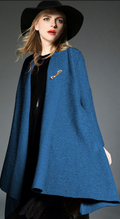Drape Loose Asymmetric Solid Long Coat - Oh Yours Fashion - 3