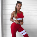 Casual Tank Top Stripes High Waist Bodycon Skinny Pant Sets
