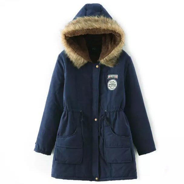 Candy Color Pockets Women Warm Oversized Hooded Winter Coat