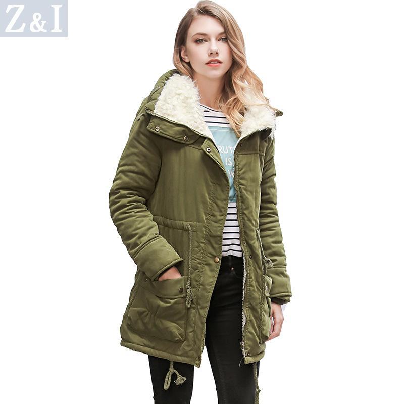 High Neck Solid Color Pockets Women Oversized Winter Warm Coat